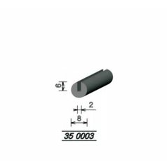 Lemovka EPDM 8 × 2 mm (výška 9 mm), 350003